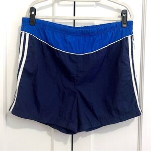 Vintage Adidas Men's Athletic Windbreaker Soccer Shorts in Blue / Navy - Size M